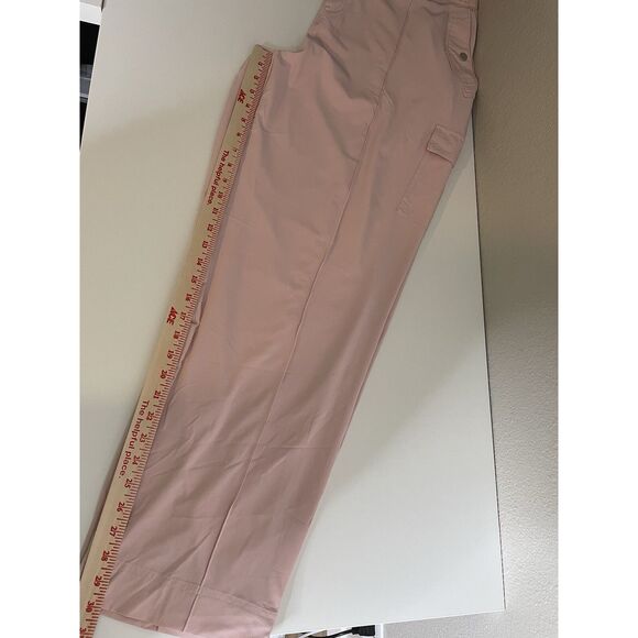 Athleta Size 18 Orchid Pink Vienna Cargo Pants Stright Leg Stretch Long Light - Picture 12 of 12